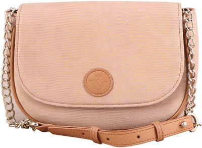 

SWANSIND Women Casual Pink Genuine Leather Sling Bag