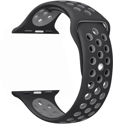 

Robustrion IWATCH_38MM_SILICONE_BLACK GREY Smart Watch Strap(Mullti Color)