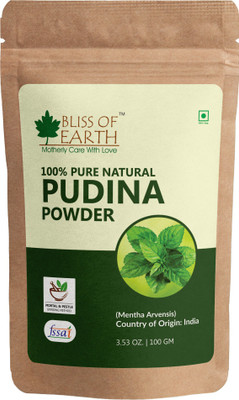 

Bliss of Earth 100% Pure & Natual Pudina Powder (Mint Powder) | 100GM | Excellent Flavor | Great For Use In Beverages, South Indian & Chinese Dishes, Mexican Salsa, Chutney & Much More |(100 g)