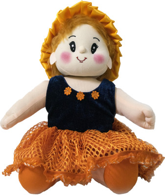 

Lovely Toys Baby Doll Girl – Sweety – Flower Net Orange Color - 28 cm(Orange)