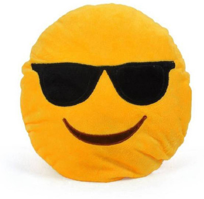 

Clickcases Cool Goggs emoji, smiley Decorative Cushion - 35 Cm Yellow - 35 cm(Yellow)