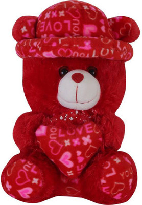 

manoj enterprses cap teddy bear red colur 40 cm - 40 cm(Red)