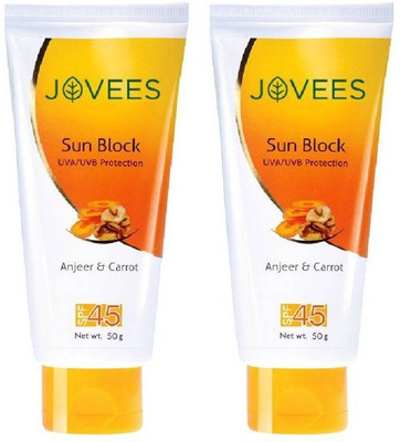 

Jovees Anjeer & Carrot Sunblock (Pack of 2) - SPF 45(100 g)
