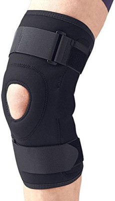 Medtrix Functional Knee Support Joint Protection Gym Wrap Open Patella Hinge Knee Support Black (42.5 cm to 47.5 cm) Knee Support(Black)
