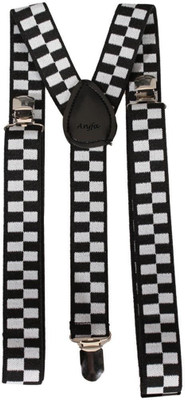 Anjfa Y- Back Suspenders for Men, Women(Black)