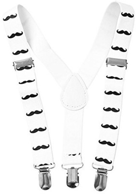 One Point Collections X- Back Suspenders for Men, Boys, Girls, Women(White)