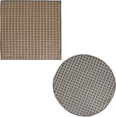 Glassiano Square Pack of 2 Table Placemat(Multicolor, Polyester)
