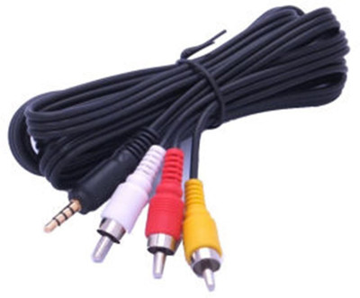 

Technology Ahead TV-out Cable 3.5mm Stereo Male to 3 RCA Male Audio Video AV Cable for Camcorder Camera And Many More(Multicolor, For TV)