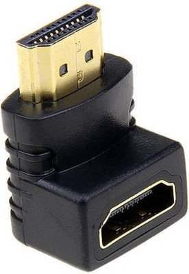 TechGear L Shape Female To Male HDMI Connector Black
