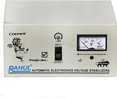 

Rahul V-444 c1 KVA/4 AMP 140-280 Volt Copper 5 Step 1 Computers/Washing Machine/Refrigerator 180 Ltr to 290 Ltr Automatic Voltage Stabilizer(Gray)
