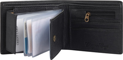 

Designer bugs Men Black Artificial Leather Wallet(7 Card Slots)