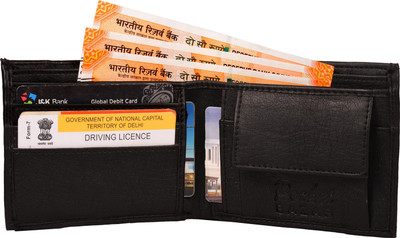 

pocket bazar Boys Black Artificial Leather Wallet(7 Card Slots)