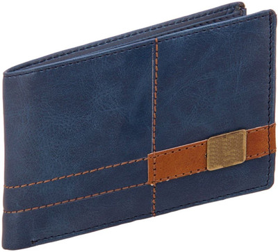 

Aussie youper Men Blue Artificial Leather Wallet(6 Card Slots)