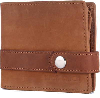 

Hidestitch Men Tan Genuine Leather Wallet(6 Card Slots), Tan-05