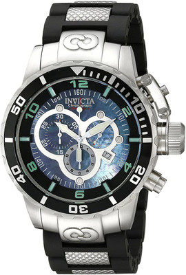 

Invicta Black 2502 Invicta Men's 0477 Corduba Swiss Chronograph Black Polyurethane and Stainless Steel Watch Watch - For Men
