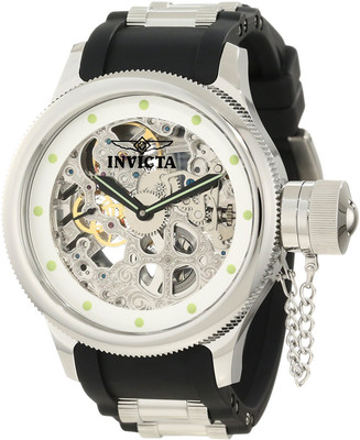 

Invicta Silver 6312 Invicta Men's 1242 Russian Diver Quinotaur Mechanical Silver Skeleton Dial Watch Watch - For Men