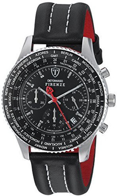 

DeTomaso black4281 DETOMASO Men's FIRENZE Chronograph Trend schwarz/schwarz Analog Display Japanese Quartz Black Watch Watch - For Men