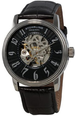 

Stuhrling Original Black 6129 Stuhrling Original Men's 'Legacy' Automatic Stainless Steel and Black Leather Dress Watch (Model: 707G.33151) Watch - For Men