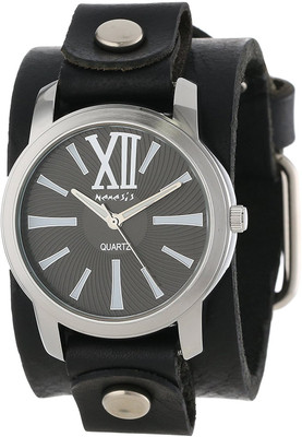

Nemesis Black120 Nemesis Women's GB065KW Exclusive Collection Roman Black Leather Cuff Watch Watch - For Women