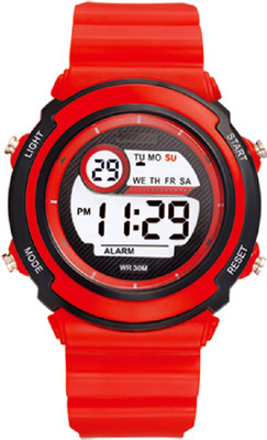 

TIME UP KMR-8567116-7-Red Triple Circle Speed Dial Alarm & Multifunctional Watch - For Boys & Girls