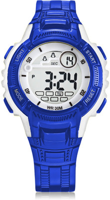 

TIME UP KMR-8201127-8-Navy Blue Penguin Movement Dial Alarm & Cold Backlight Feature Watch - For Boys & Girls