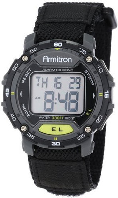 

Armitron Sport Black2832 Armitron Sport Unisex 40/8291BLK Grey Accented Digital Chronograph Black Nylon Strap Watch Watch - For Men
