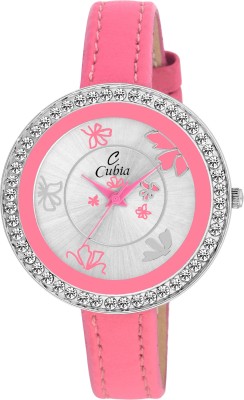 

Cubia CB- 1290 Baby Pink Studded New Collection Watch - For Girls