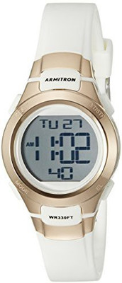 

Armitron Sport Grey507 Armitron Sport Women's 45/7012RSG Rose Gold-Tone Accented Digital Chronograph White Resin Strap Watch Watch - For Women