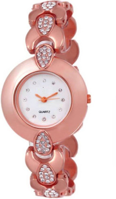 

vbenterprise Designer Rich Look Chronograph Round Pattern Metal Strap Analog Watch - For Girls