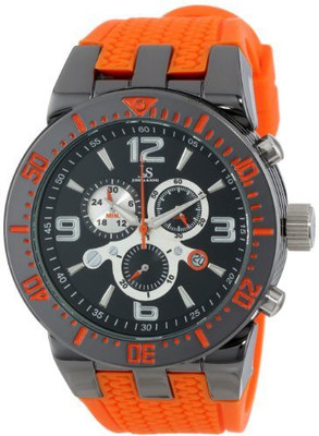 

Joshua & Sons Black 2934 Joshua & Sons Men's JS55OR Round Black Radiant Sunburst Dial Quartz Chronograph Gray Strap Watch Watch - For Men