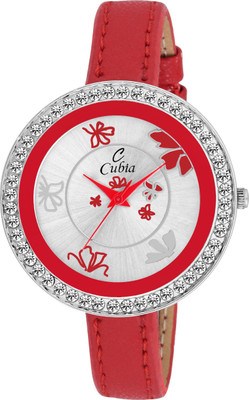 

CUBIA CB- 1289 RED Studded watch New Collection for Girls/Women Watch - For Girls