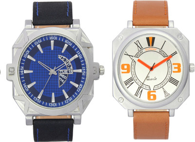 

CLOUDWOOD VL44_45 Combo of 2 Designer Analog Combo Watch - For Men