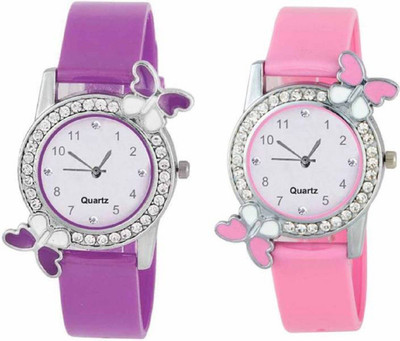 

Aaradhya Fashion BF0911 Pink & Purple New Butterfly Designer Analogue Watch Watch - For Women