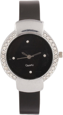

KDS Black Diamond Ring Pu Girls And Women Watch Watch - For Men & Women