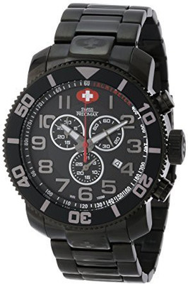 

Swiss Precimax Black 9831 Swiss Precimax Men's SP13033 Verto Pro Black Dial with Black Stainless Steel Band Watch Watch - For Men