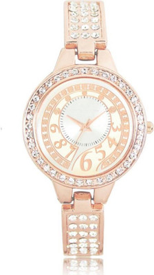 

VB IMPEX Designer Rich Look Chronograph Round Diamond Pattern Metal Strap Analog Watch - For Girls