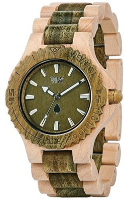 

WeWood green5049 Wewood Men's Date Beige/Army Wooden Watch Watch - For Men