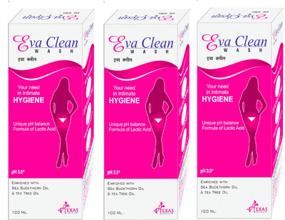 

EVA CLEAN INTIMATE HYGIENE WASH AND CLEANSING LIQUID Intimate Wash(300 ml, Pack of 3)