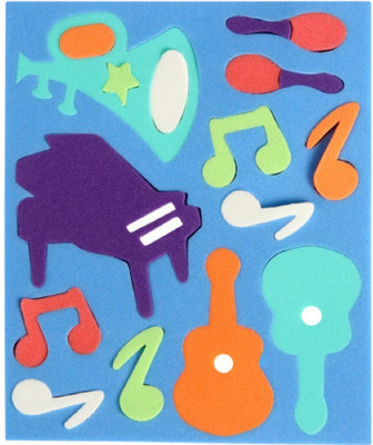 SAMPADA Craft Musical Instrument EVA Self Adhesive Sticker Yoyo Friction Sticker(Pack of 5)