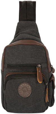 

AllExtreme Canvas Sling Bag Canvas Chest Shoulder Backpack Water Resistant Vintage Carry Cross Body Messenger Bag for Men Women Kids Perfect for Gym Travel Hiking Working School Business 1 L Backpack(Grey)