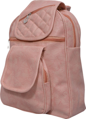 

mango star girls fancy college and school backpack 4.5 L Backpack(Pink), Lite pink