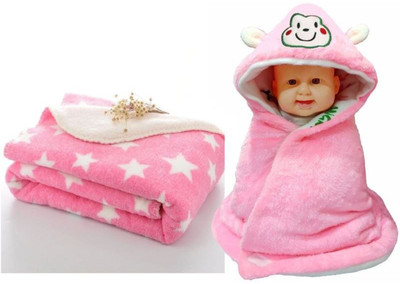 

Brandonn Abstract  Hooded Baby Blanket(Polyester, BABY PINK