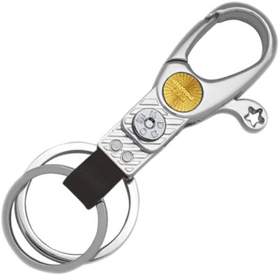 

evershinegifts Omuda Keychain Leather star Locking Carabiner(Multicolor)