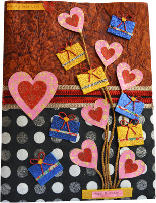 

Natal Crafts Birthday Special Jumbo Handmade Love Card 01(size A3) Greeting Card(Multicolor, Pack of 1)