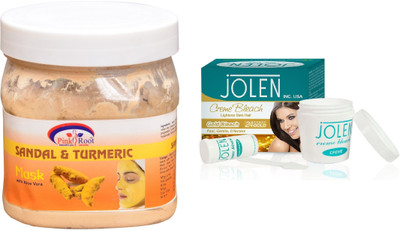 

Pink Root Papaya Gel 500ml and JOLEN Gold Bleach Crème (MEDIUM) 35G(Set of 2)