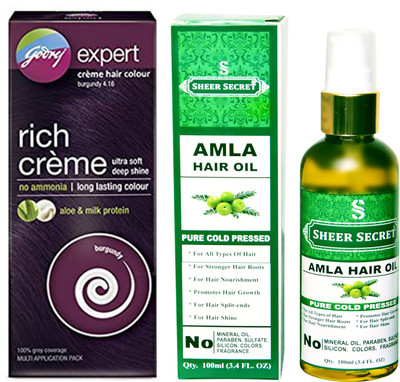 

Godrej BOX BURGUNDY NO. 3.16 with PURE COLD PRESSED SHEER SECRET AMLA HAIR OIL 100 ML(Set of 2)