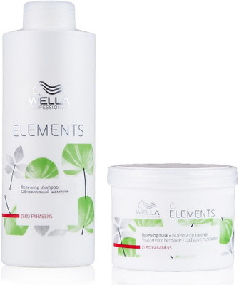 

Wella Professionals Elements Renewing Shampoo (1000ml) + Mask (500ml)(Set of 2)