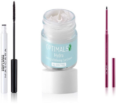 

Oriflame Sweden OPTIMALS Hydra Eye Cream All Skin Types & THE ONE High Impact Eye Pencil (Black) & COLOURBOX FATLASH Mascara (Black)(Set of 3)