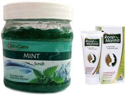 

Roop Mantra Ayurvedic Fairness Face Cream 30g and Biocare Mint Scrub 500ml(Set of 2)