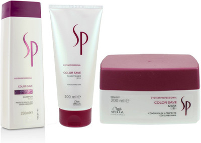 

Wella System Professional Color Save Shampoo (250ml) + Conditioner (200ml) + Hair Mask (200ml)(Set of 3)